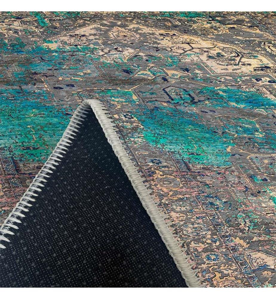 Tappeto, Blu, 70% cotone - 30% ciniglia, 80 x 200 cm