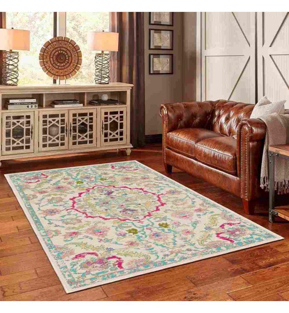 Tappeto, Crema, 70% cotone - 30% ciniglia, 100 x 300 cm