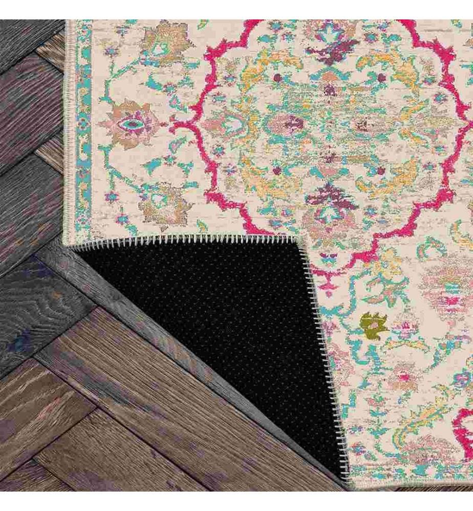 Tappeto, Crema, 70% cotone - 30% ciniglia, 100 x 300 cm