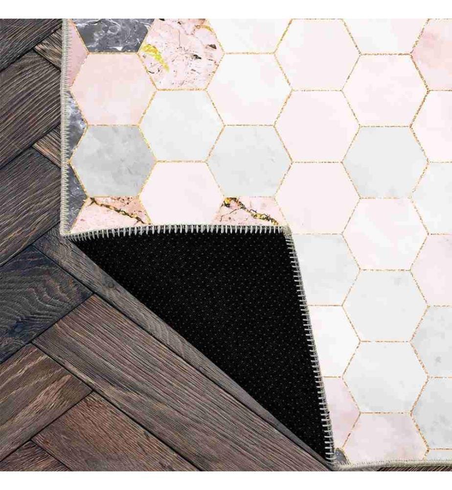 Tappeto, Rosa, 70% Cotone - 30% Ciniglia, 100 x 150 cm