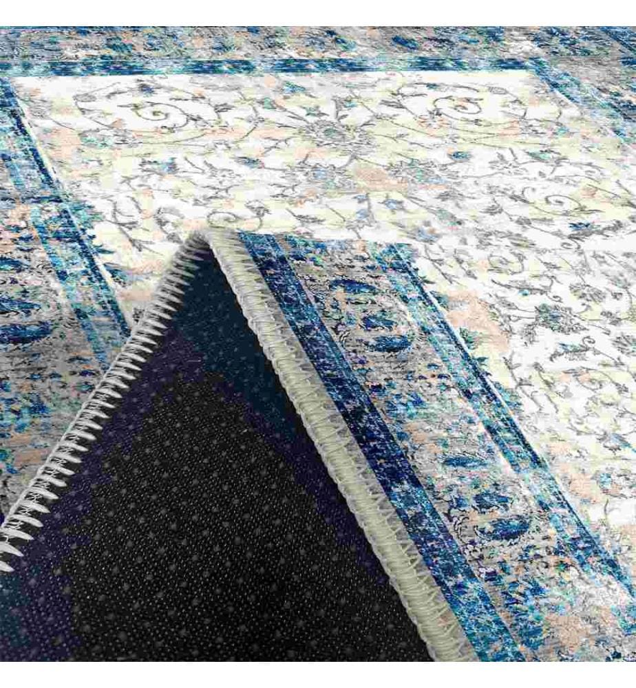Tappeto, Blu, 70% Cotone - 30% Ciniglia, 80 x 150 cm