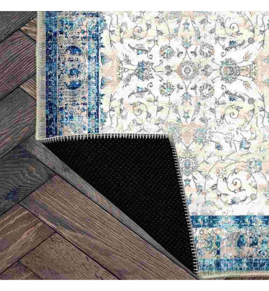 Tappeto, Blu, 70% cotone - 30% ciniglia, 80 x 300 cm