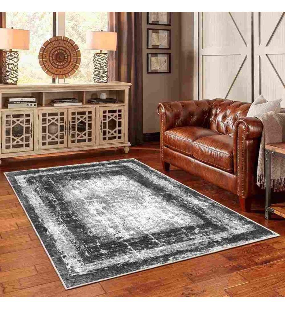 Tappeto, Grigio, 70% Cotone - 30% Ciniglia, 100 x 200 cm