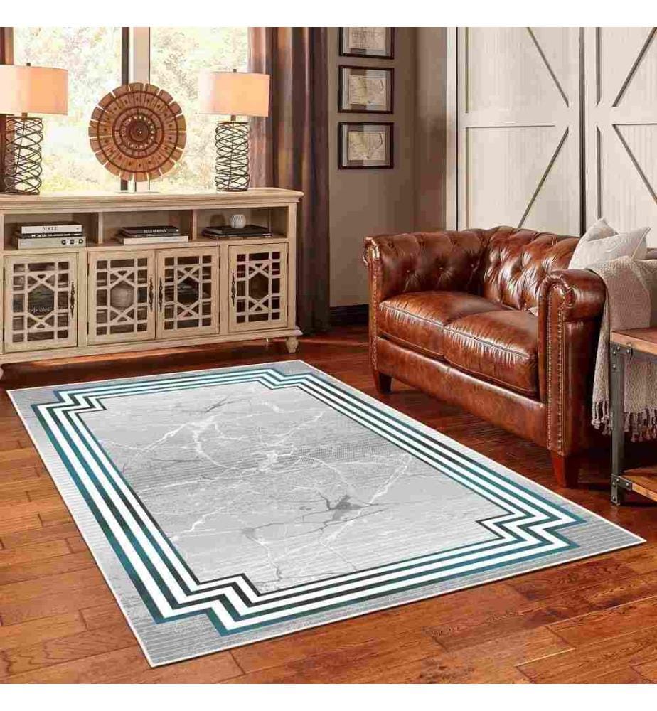 Tappeto, Grigio, 70% Cotone - 30% Ciniglia, 100 x 200 cm