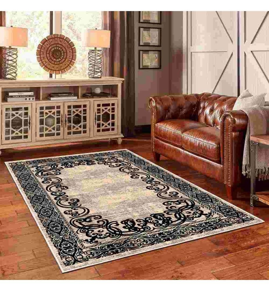 Tappeto, Crema, 70% cotone - 30% ciniglia, 100 x 200 cm