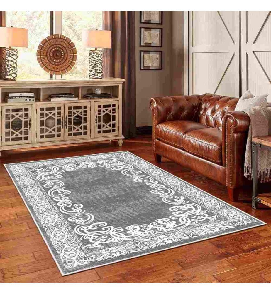 Tappeto, Grigio, 70% cotone - 30% ciniglia, 120 x 180 cm