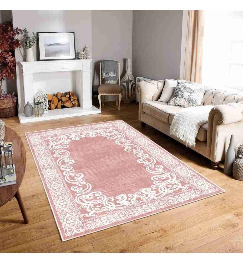 Tappeto, Rosa, 70% cotone - 30% ciniglia, 80 x 200 cm