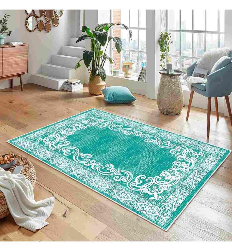 Tappeto, Verde, 70% cotone - 30% ciniglia, 160 x 230 cm