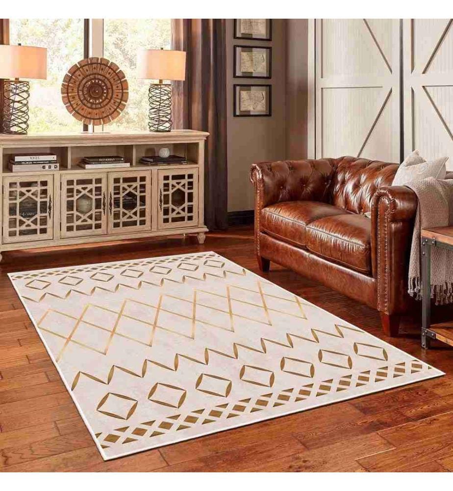 Tappeto, Crema, 70% cotone - 30% ciniglia, 80 x 300 cm
