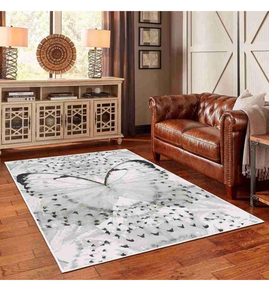 Tappeto, Grigio, 70% Cotone - 30% Ciniglia, 80 x 300 cm