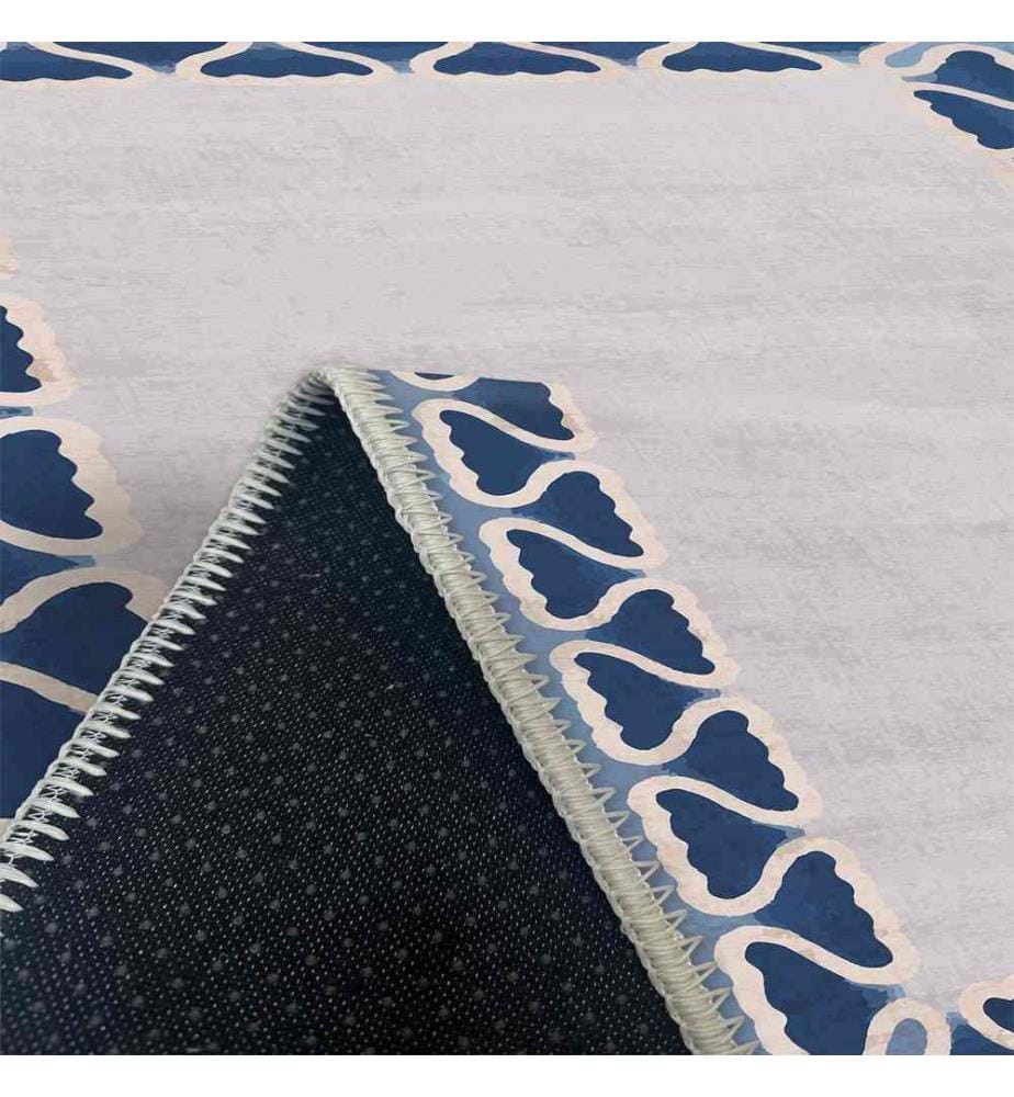 Tappeto, Blu, 70% cotone - 30% ciniglia, 100 x 150 cm