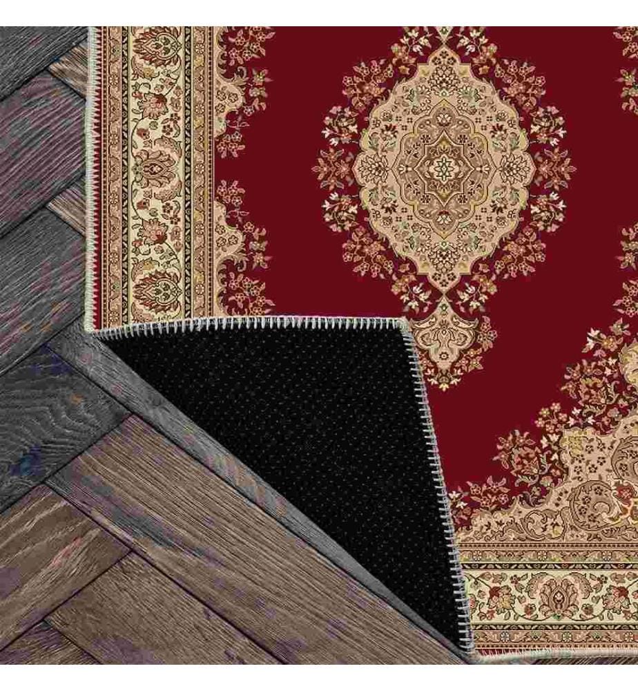 Tappeto, rosso, 70% cotone - 30% ciniglia, 100 x 150 cm