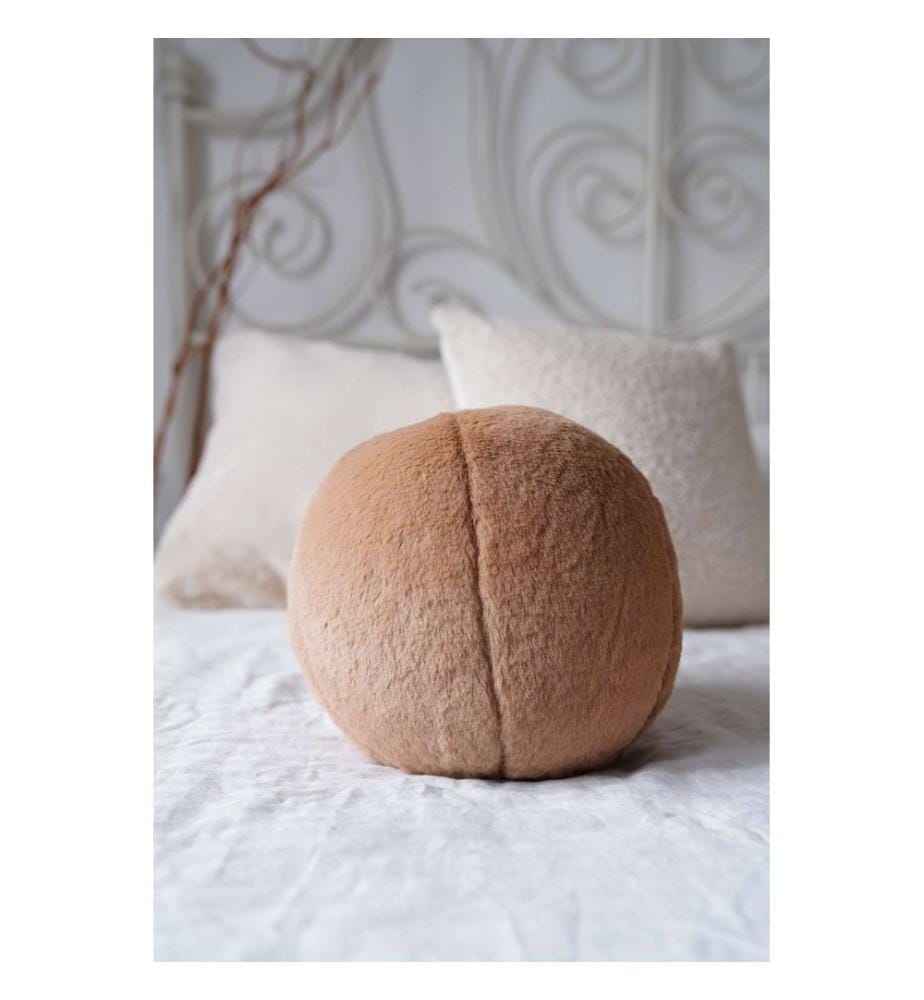 Coussin, marron clair, 75 % POLYESTER RECYCLÉ / 25 % POLYESTER