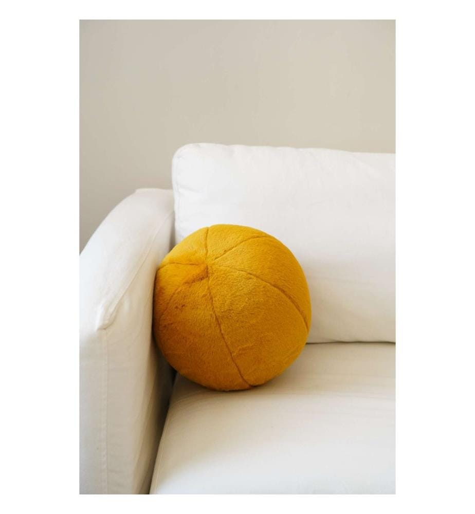 Coussin, moutarde, 75 % POLYESTER RECYCLÉ / 25 % POLYESTER
