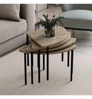 Table basse, noyer, PANNEAU DE PARTICULES ENTIÈREMENT REVÊTU DE MÉLAMINE