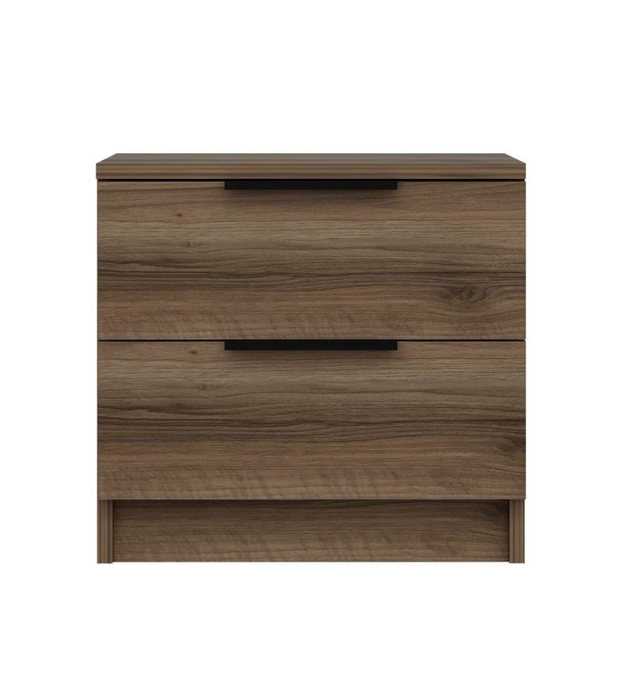 Table de nuit, Noyer, Panneau de particules mélaminé
