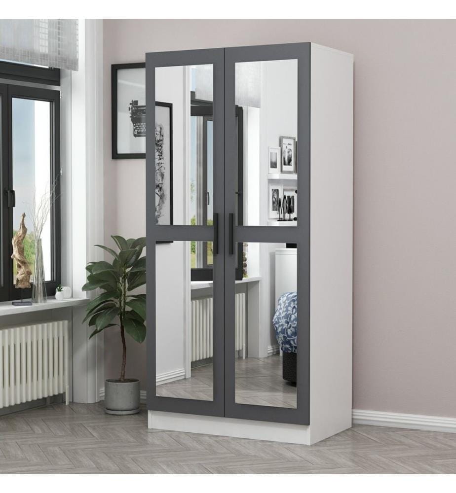Armoire, Anthracite, Blanc, Panneau de particules mélaminé