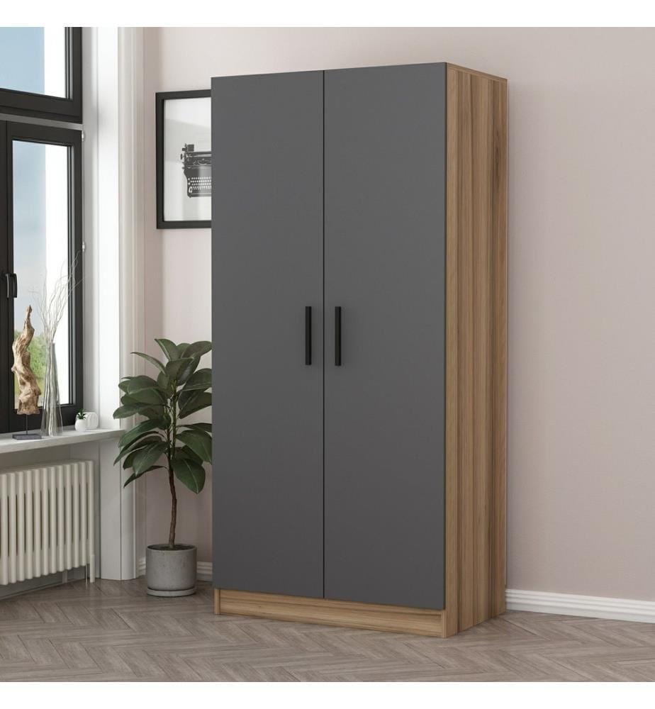 Armoire, Anthracite, Chêne, Panneau de particules mélaminé