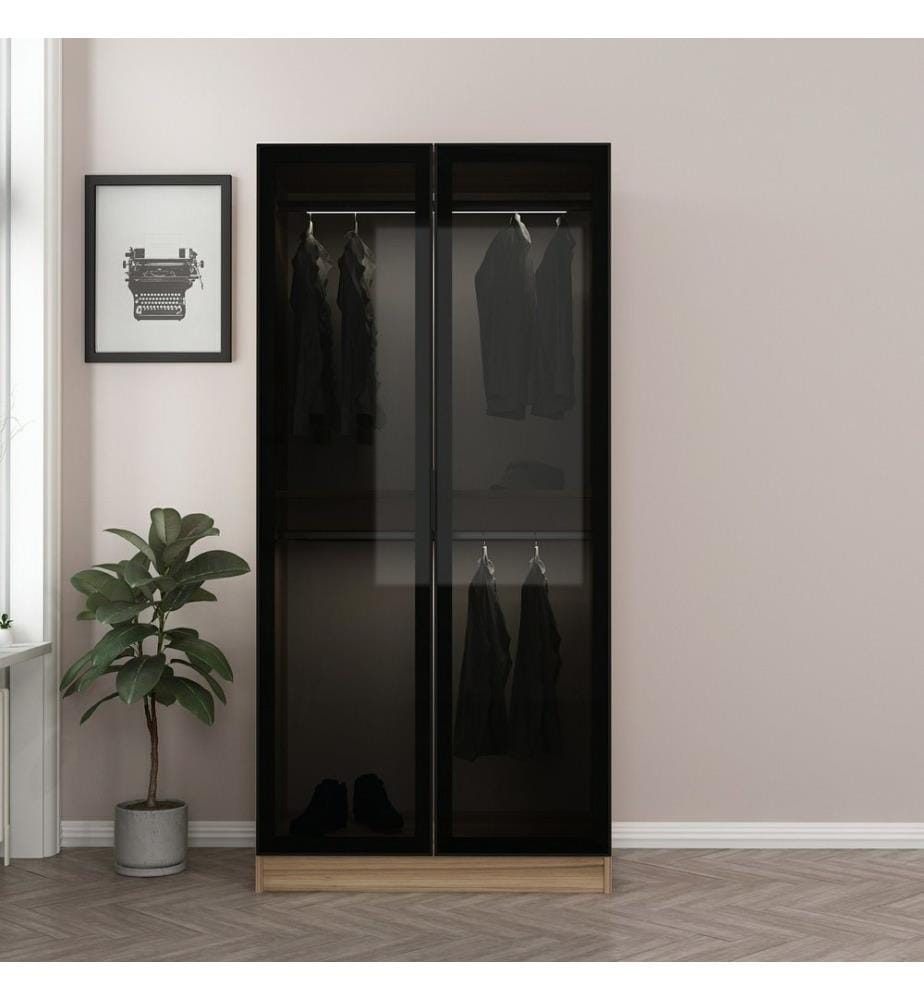 Armoire, Gris foncé, panneau de particules mélaminé