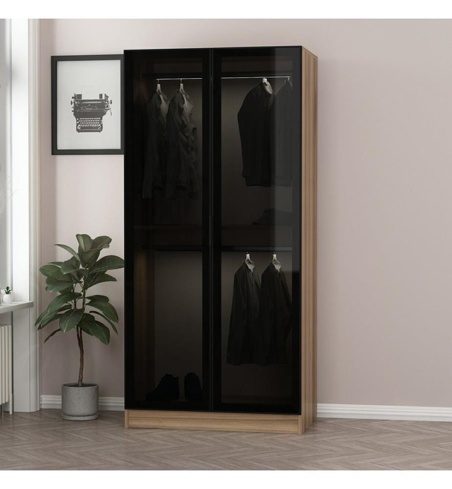 Armoire, Gris foncé, panneau de particules mélaminé