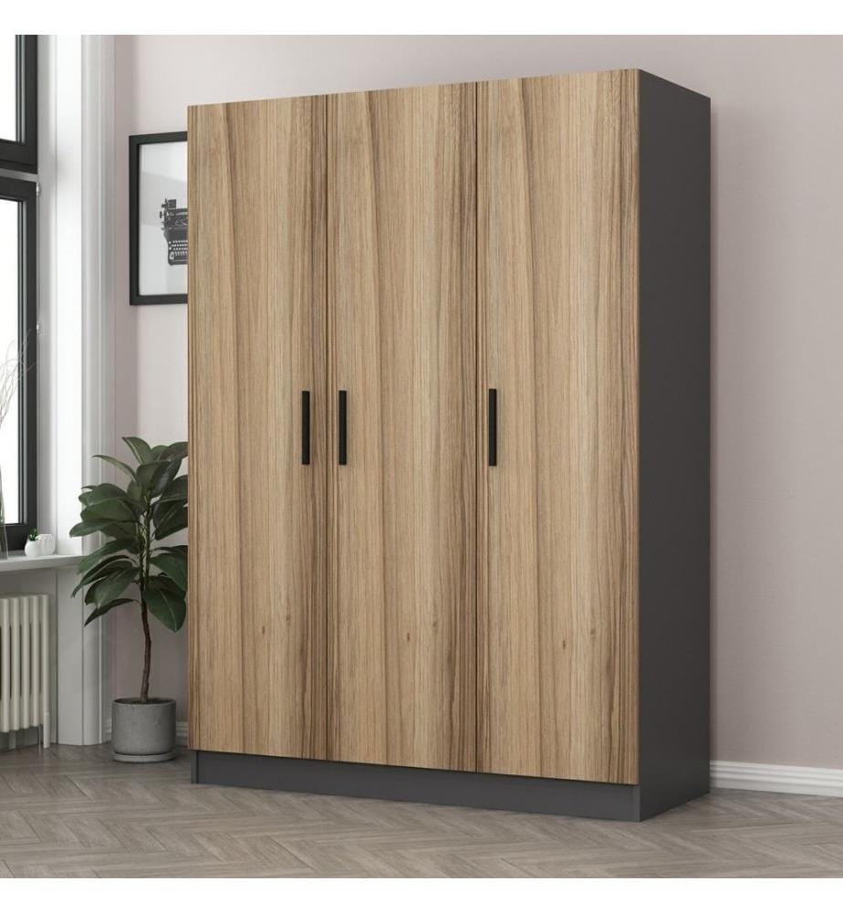 Kleiderschrank, Eiche, Melaminharzbeschichtete Spanplatte