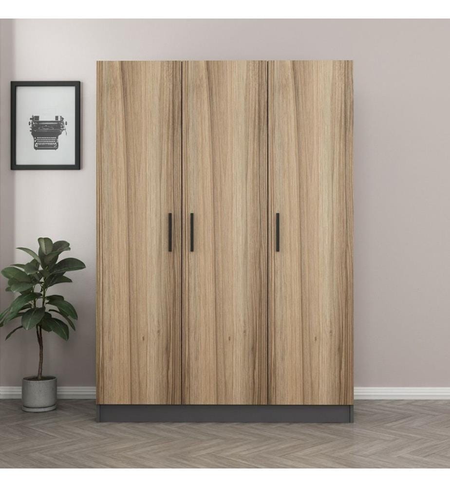 Kleiderschrank, Eiche, Melaminharzbeschichtete Spanplatte