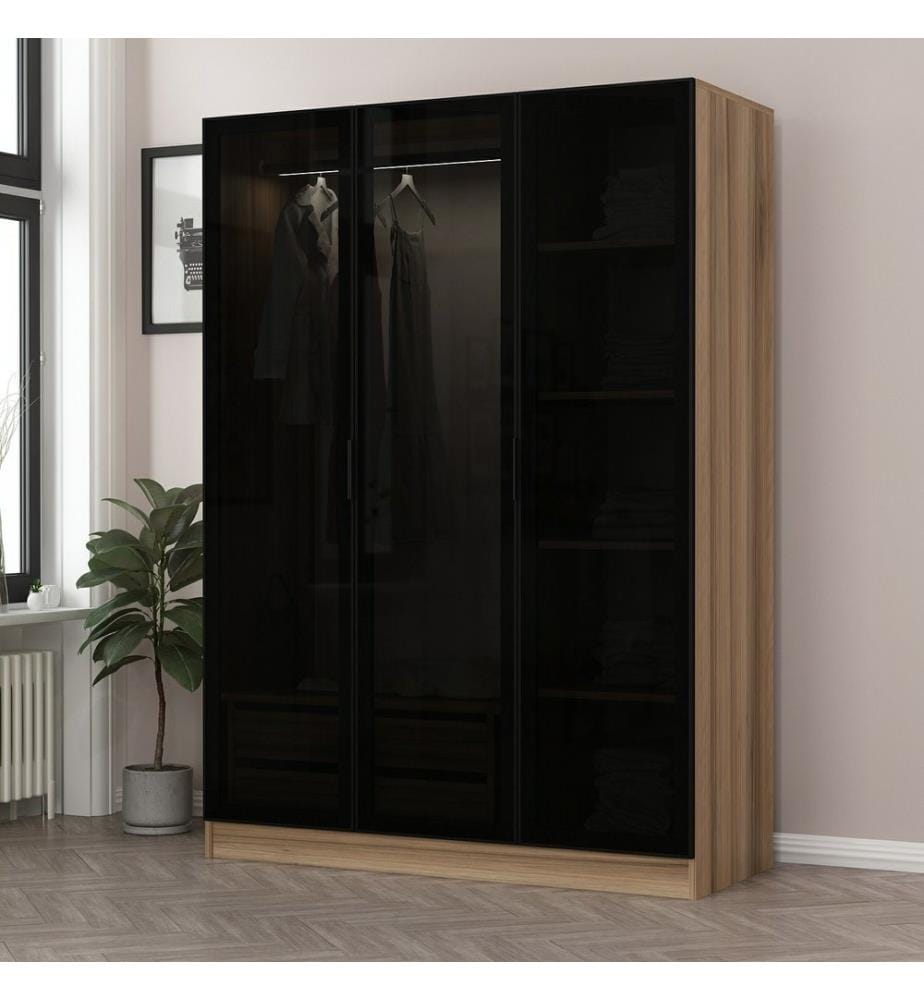 Armoire, Gris foncé, Panneau de particules mélaminé