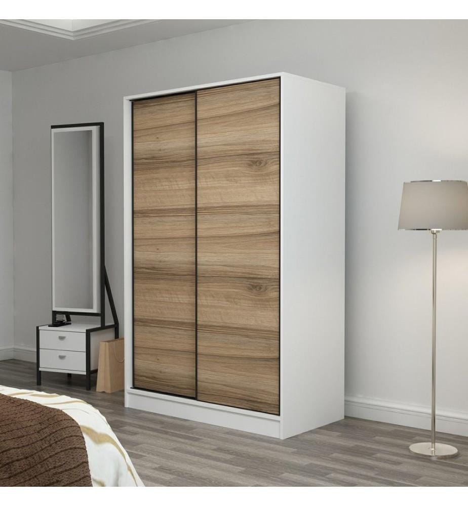 Armoire, blanc, chêne, panneau de particules mélaminé