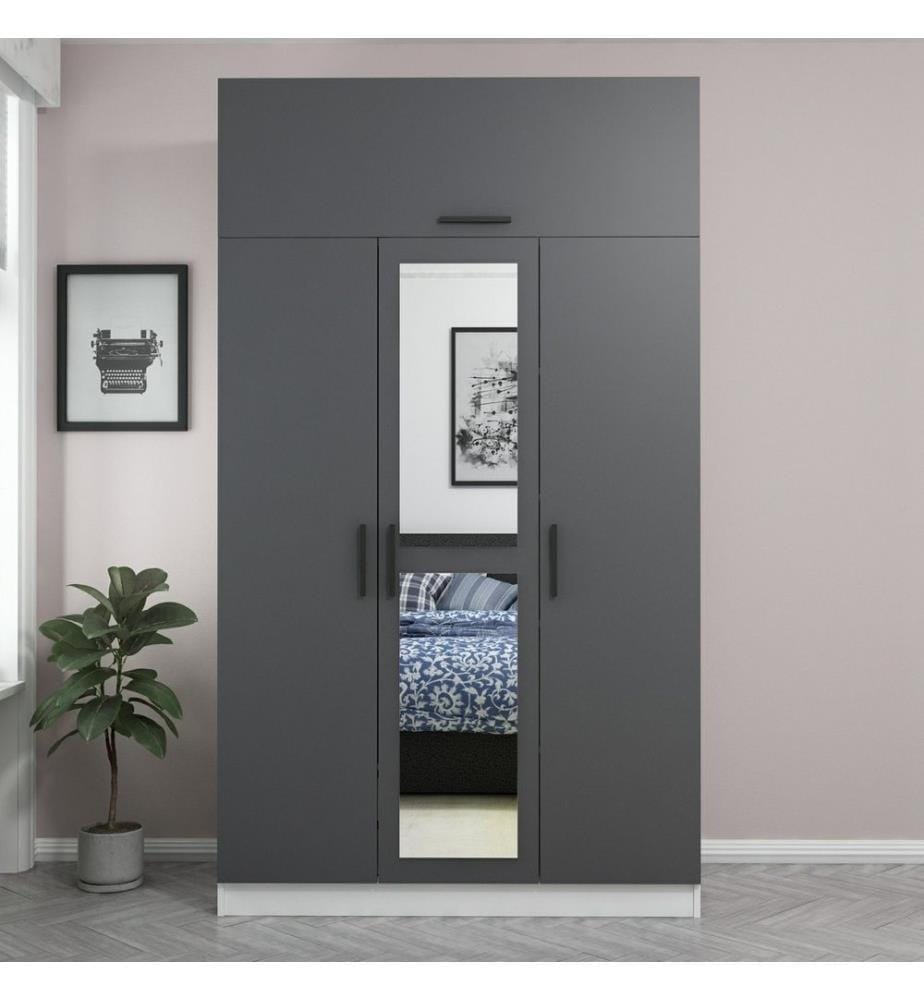Armoire, Anthracite, Blanc, Panneau de particules mélaminé