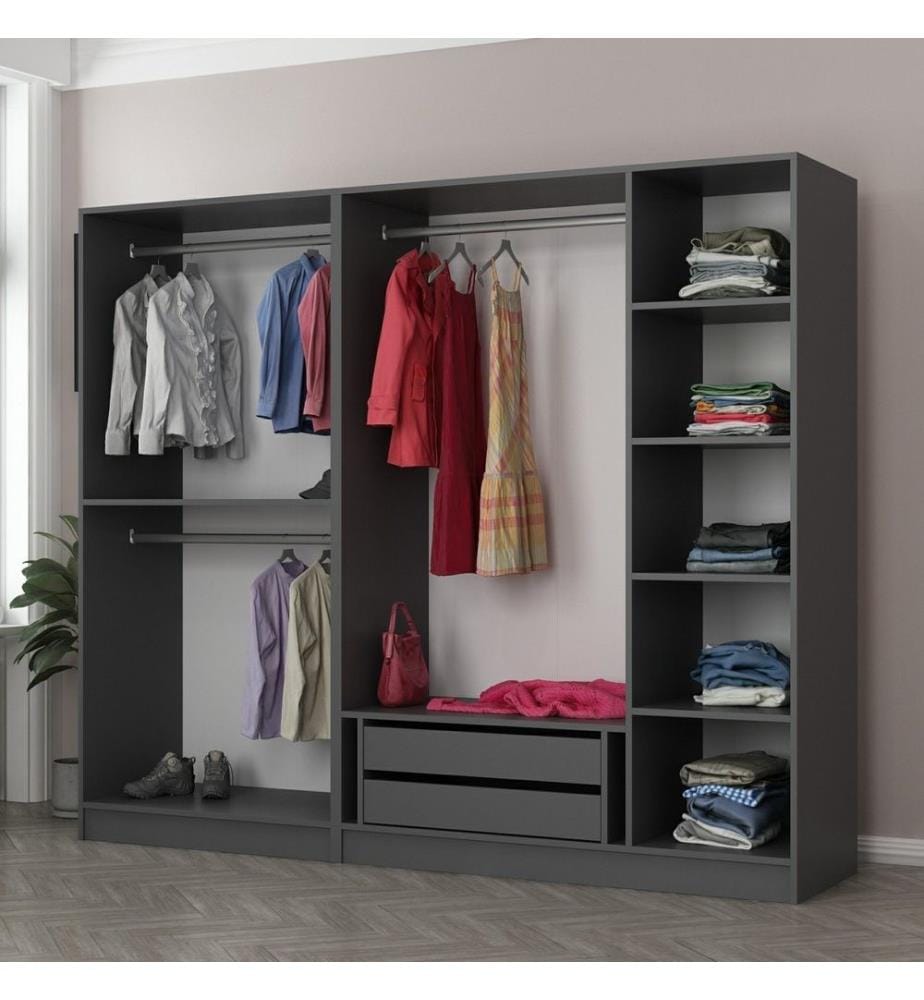 Armoire, Anthracite, Panneau de particules mélaminé