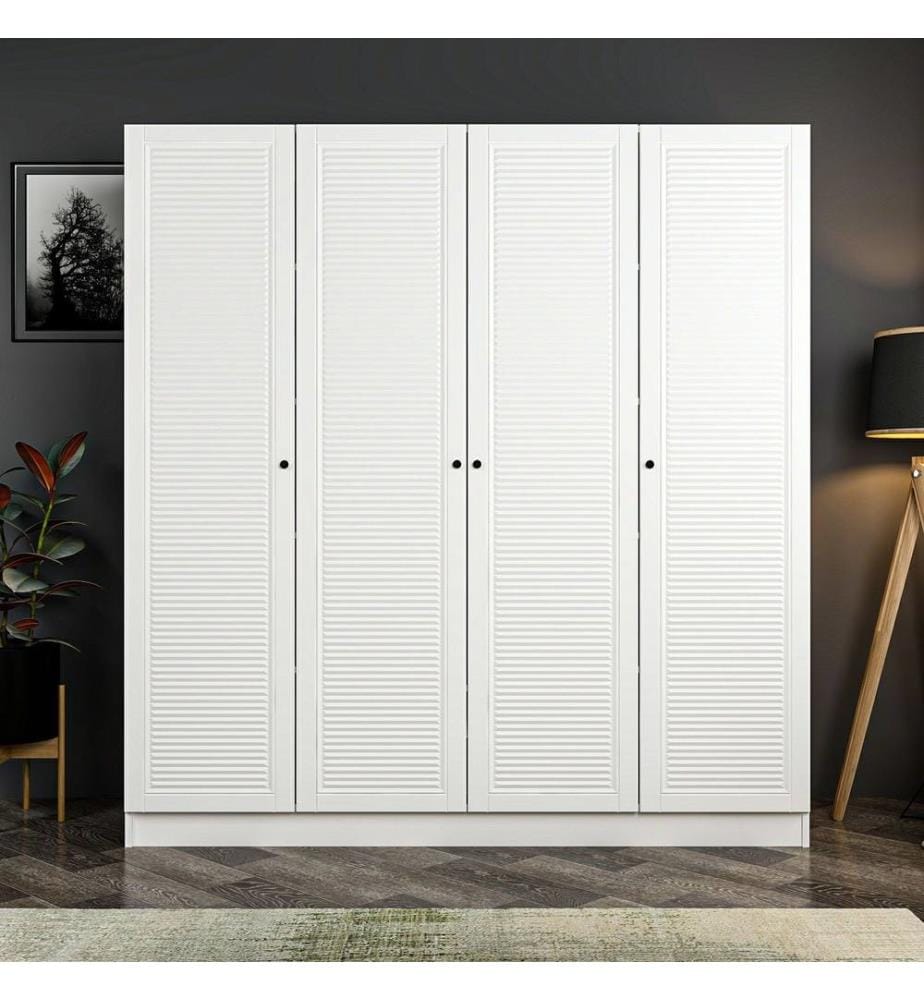 Armoire, blanc, panneau de particules mélaminé