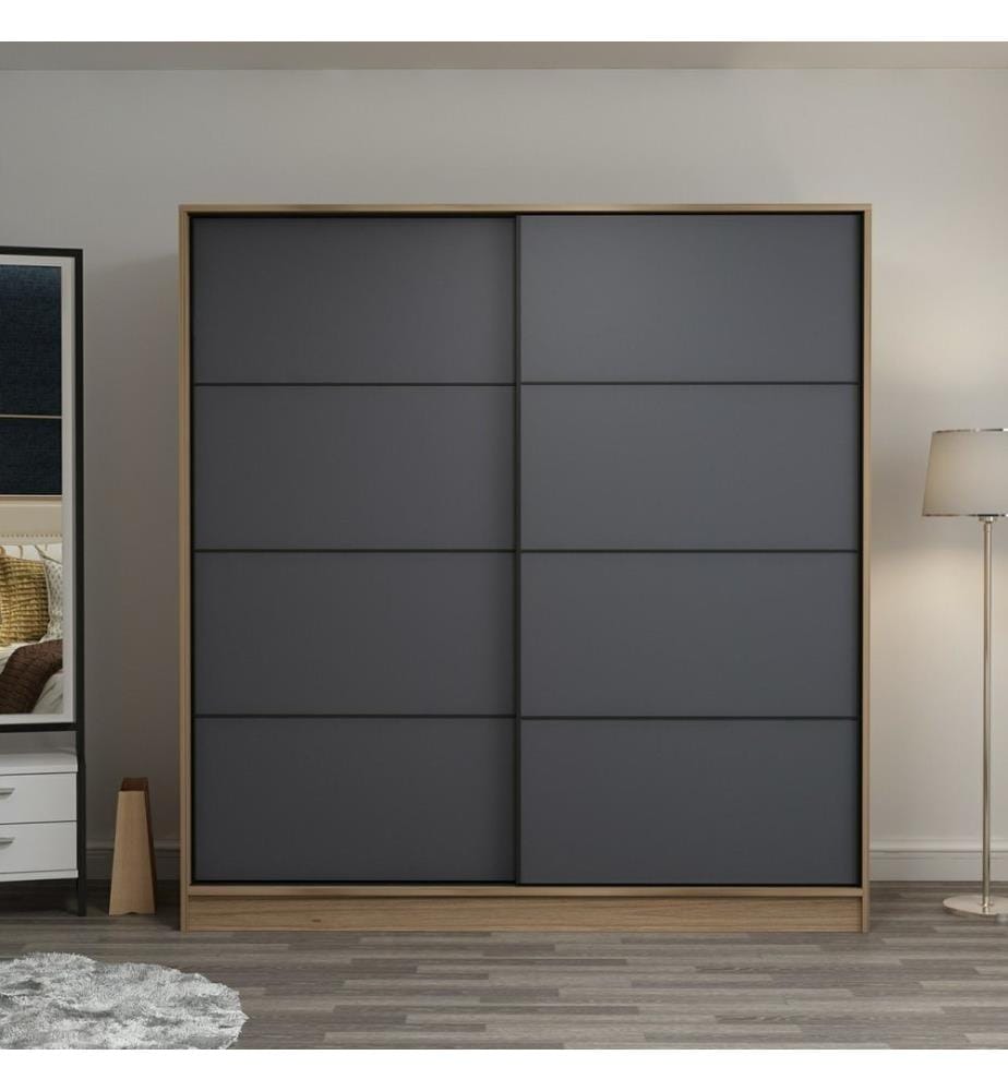 Armoire, Dore, Anthracite, Panneau de particules mélaminé