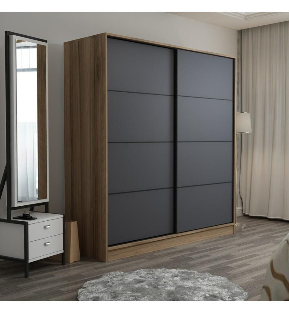 Armoire, Dore, Anthracite, Panneau de particules mélaminé