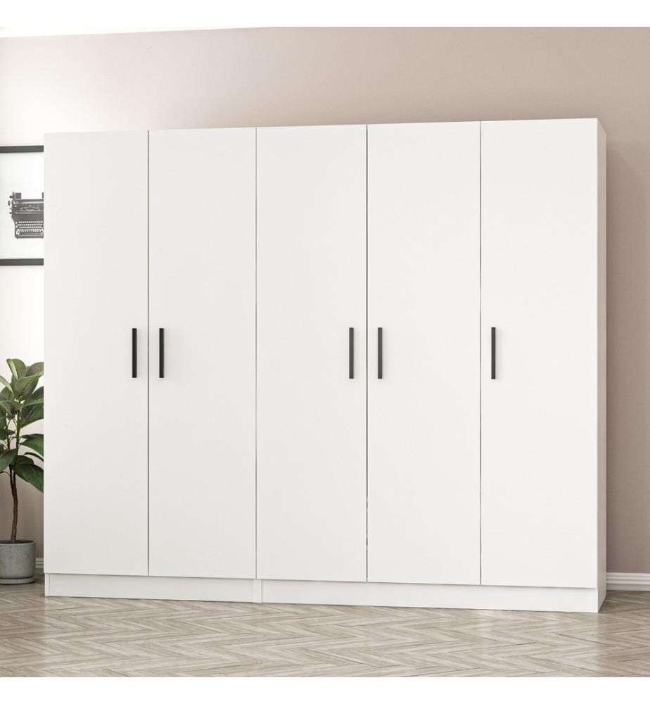 Armoire, blanche, panneau de particules mélaminé