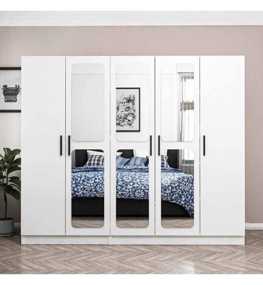 Armoire, blanche, panneau de particules mélaminé