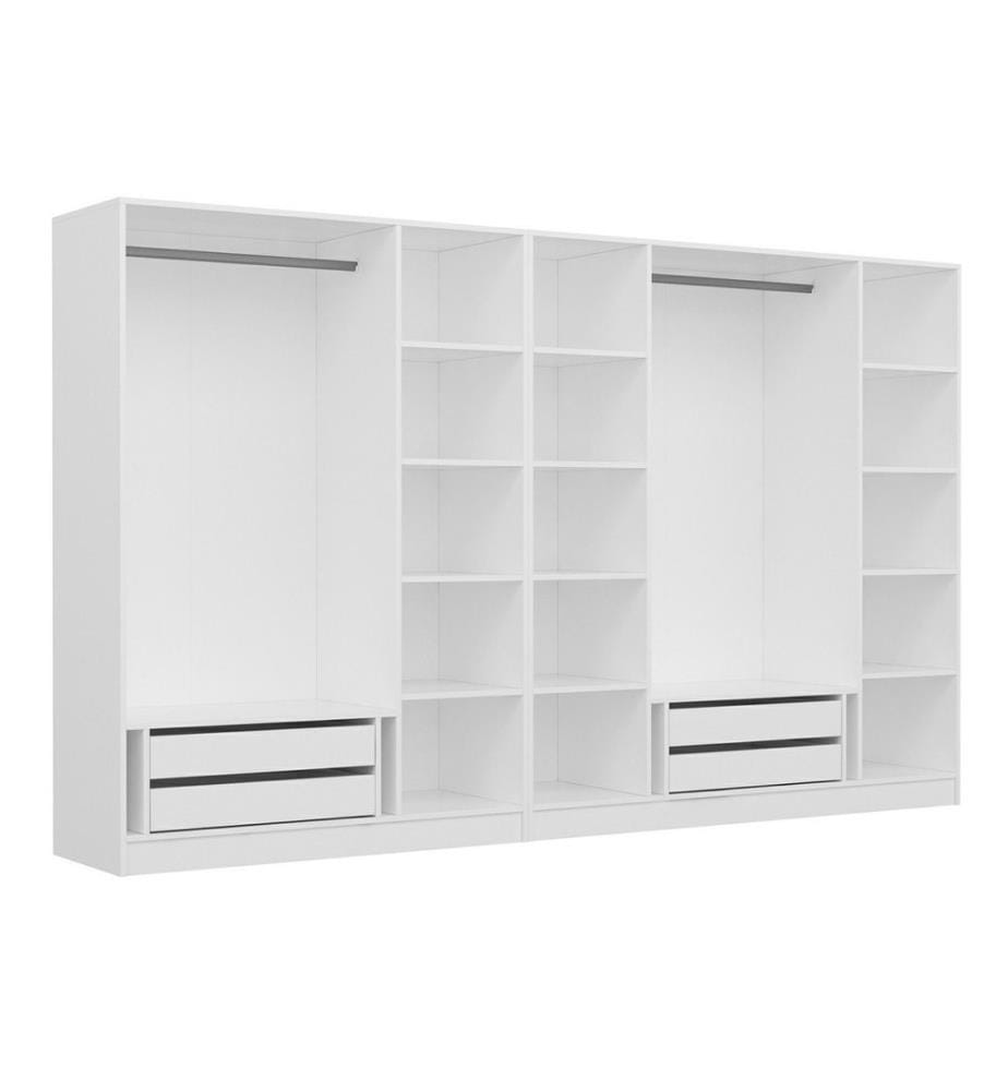 Kleiderschrank, Weiss, Melaminharzbeschichtete Spanplatte