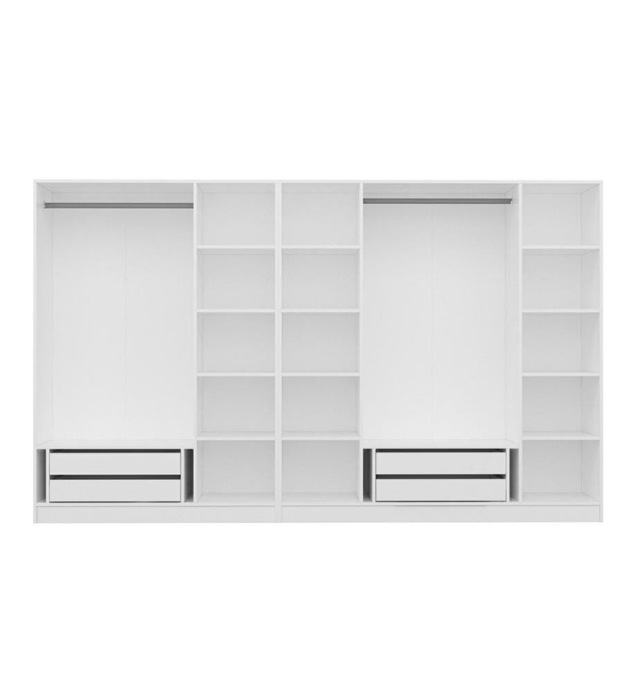 Kleiderschrank, Weiss, Melaminharzbeschichtete Spanplatte
