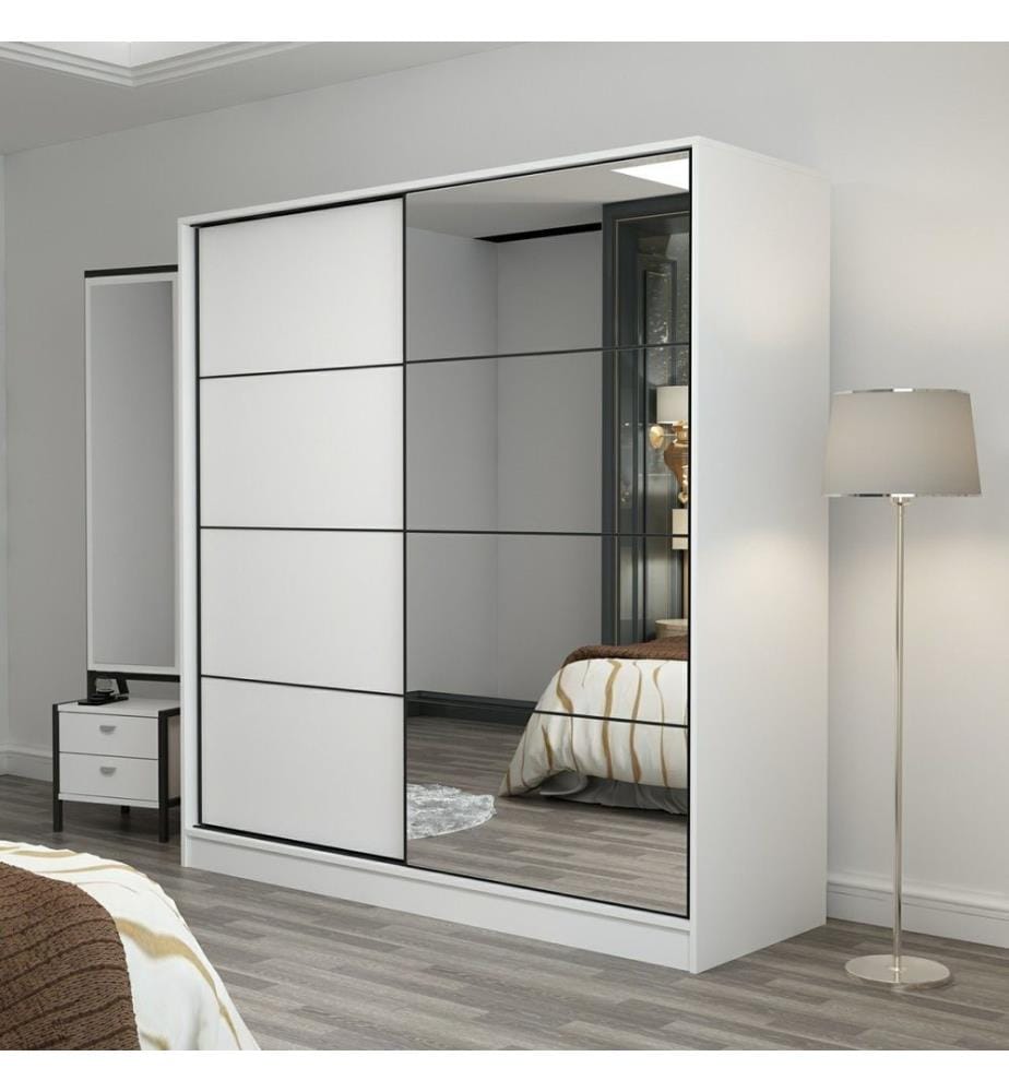 Wardrobe, White, Melamine Coated Particle Board