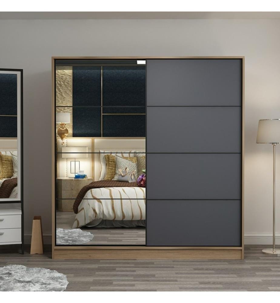 Armoire, Dore, Anthracite, Panneau de particules mélaminé