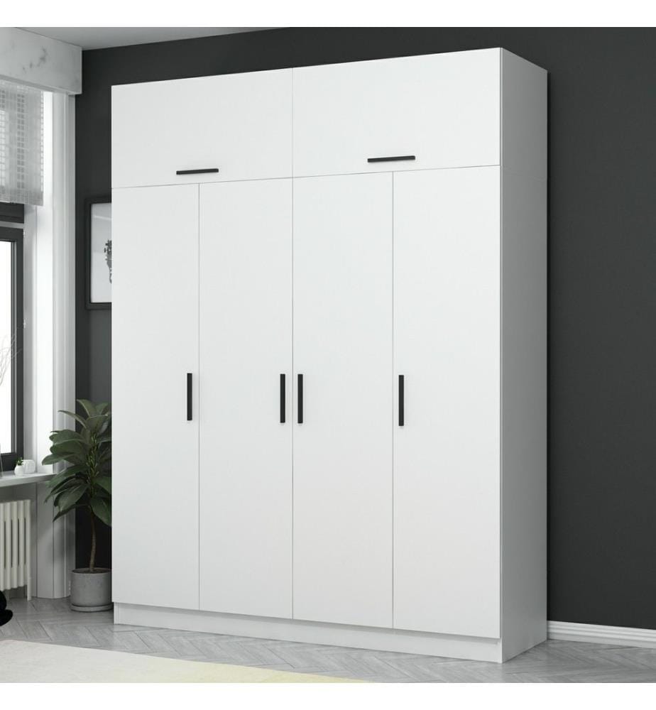 Armoire, blanc, panneau de particules mélaminé