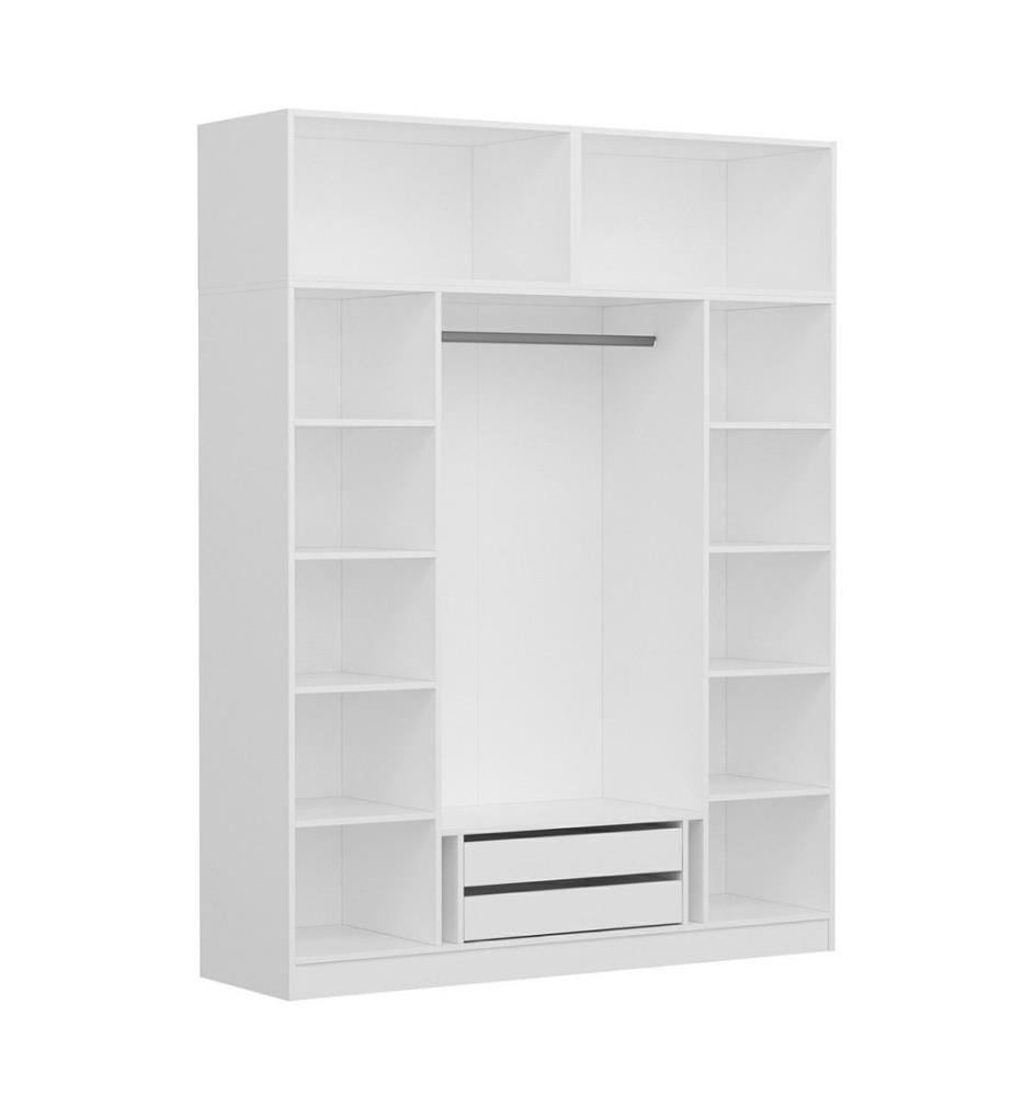 Armoire, blanche, panneau de particules mélaminé