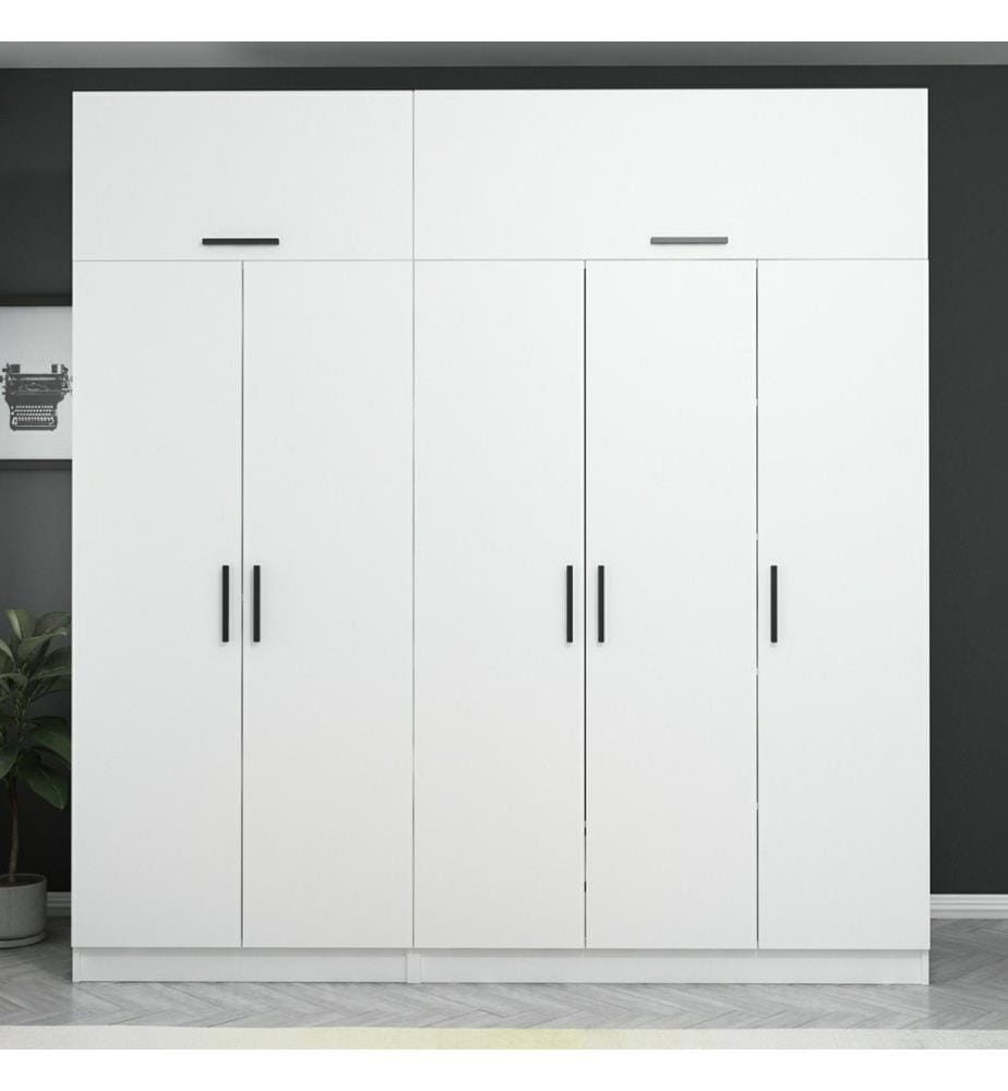 Armadio, Bianco, Pannello di particelle rivestito in melamina