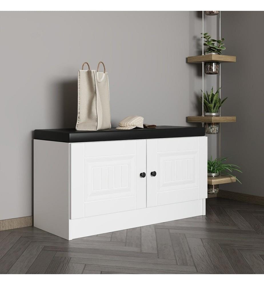 Hall Stand, Blanc, Panneau de particules mélaminé