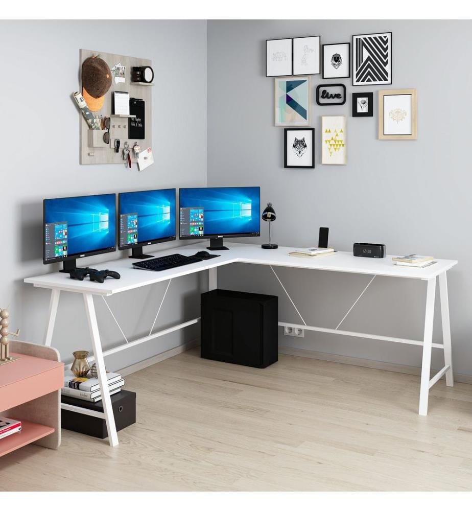 Bureau d'étude, blanc, panneau de particules mélaminé
