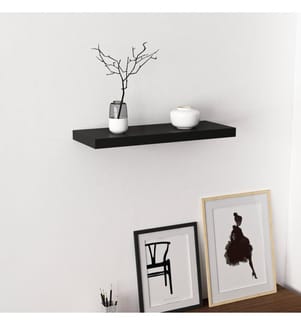 Etagère murale, noir, panneau de particules mélaminé