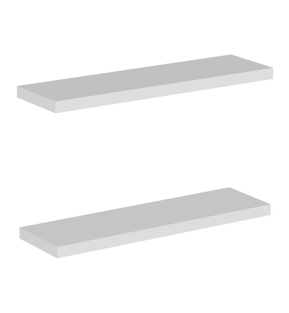 Etagère murale, blanc, panneau de particules mélaminé