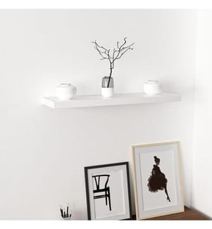 Etagère murale, blanc, panneau de particules mélaminé