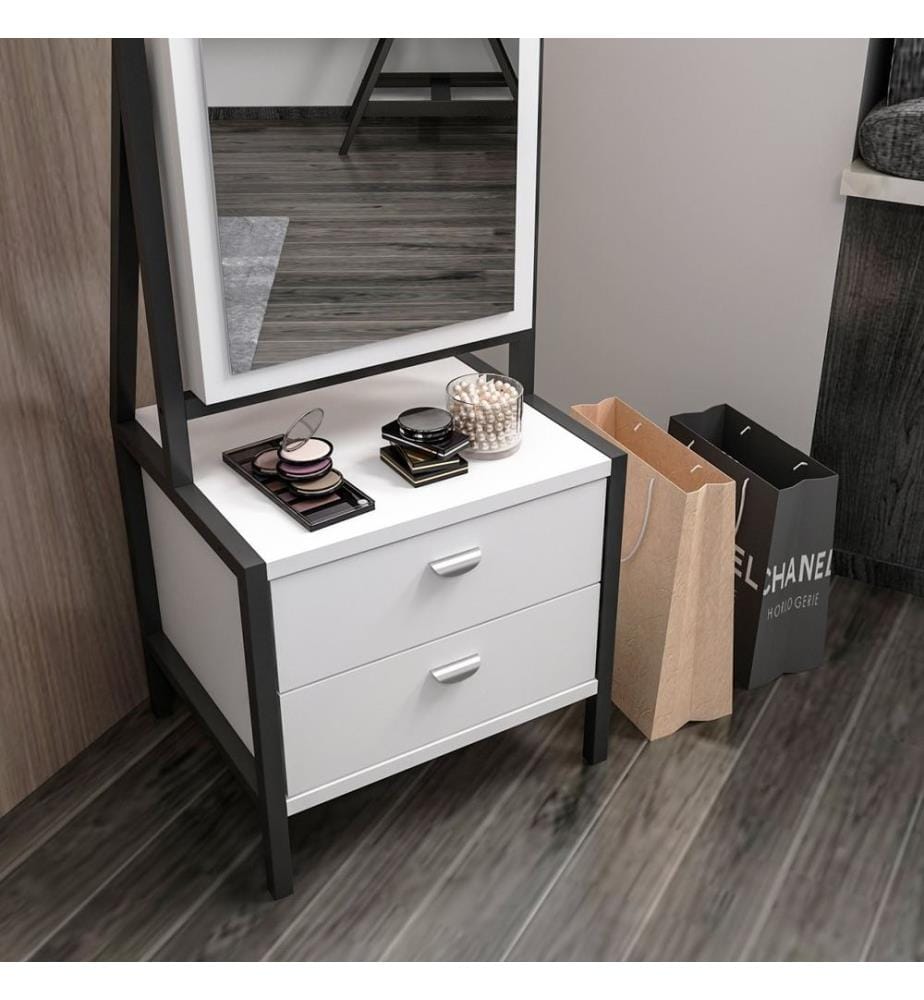 Table de maquillage, blanc, panneau de particules mélaminé