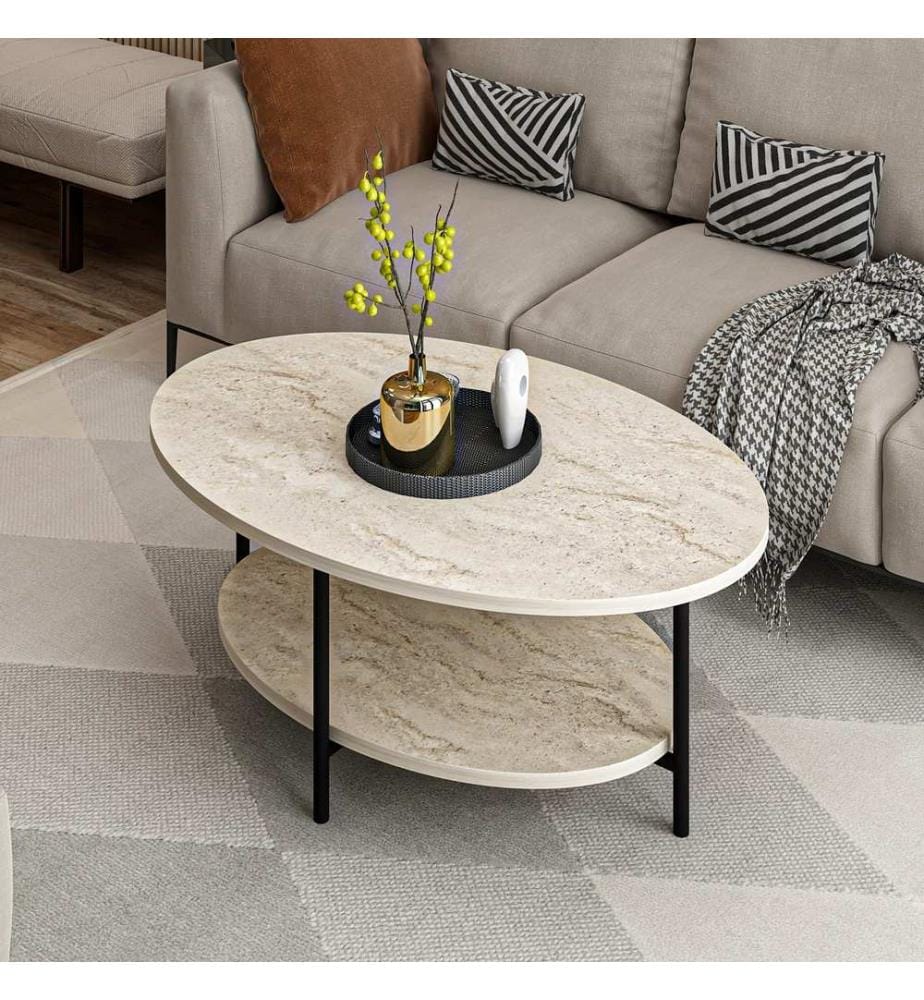 Couchtisch, Travertin, 100 % MELAMINBESCHICHTETE SPANPLATTE