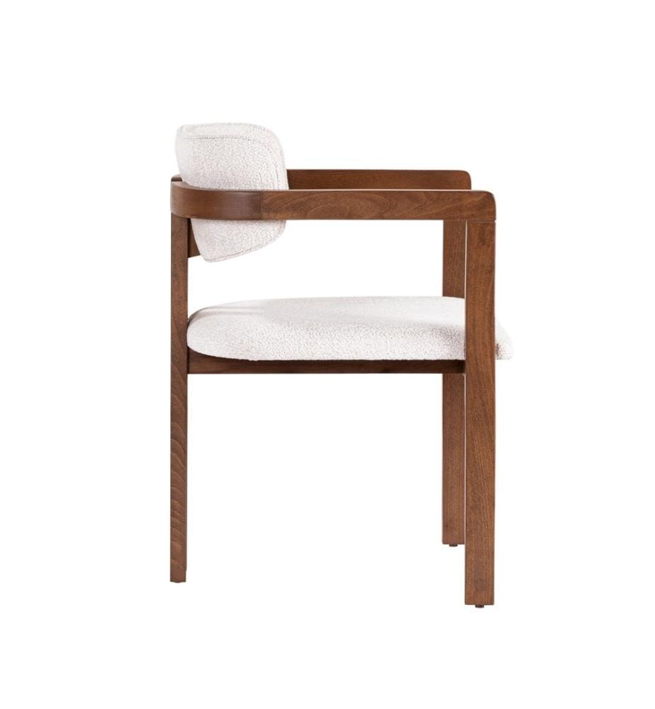 Chaise blanche en noyer, 100 % hêtre.